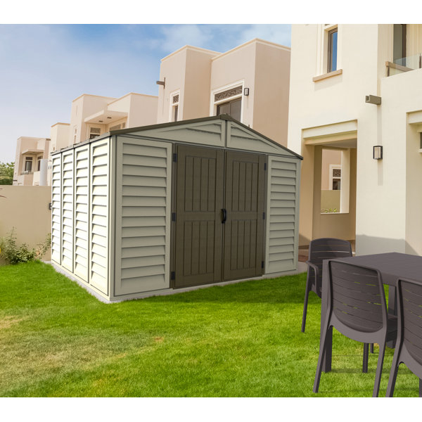 Duramax Woodbridge Plus 10.5 ft. W x 10.5 ft. D Plastic Storage Shed